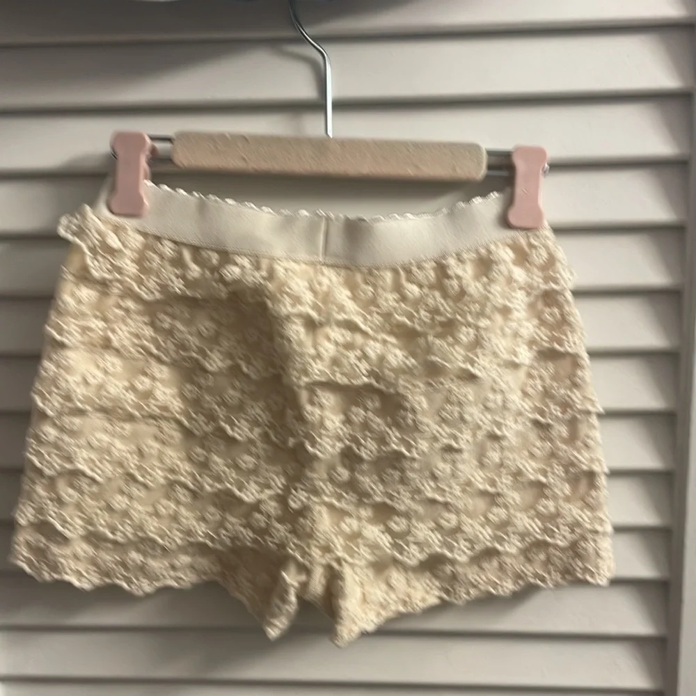 Counting Dasies Lace Shorts Set-24 Months. Excellent Like New. 3D Tulle Flowers.